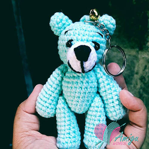 Bear amigurumi keychain crochet – Thail Pattern