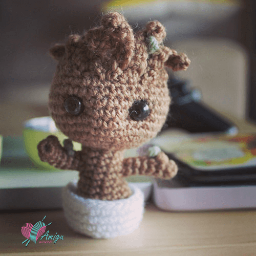 Groot amigurumi crochet – English Pattern