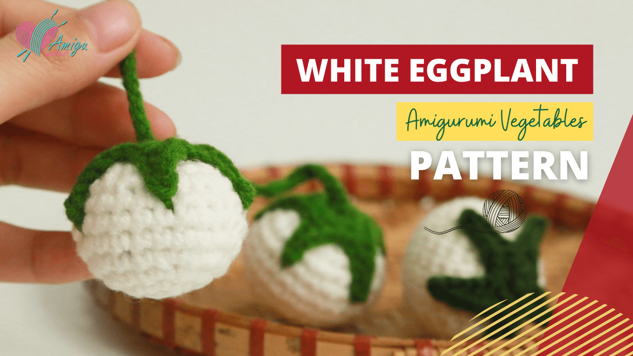 Elegant White Eggplant Amigurumi: Free crochet tutorial