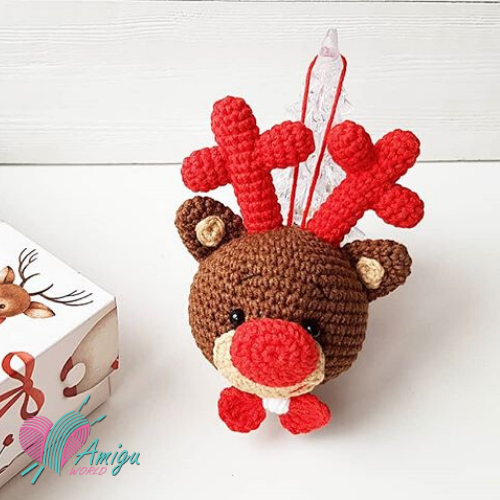 Christmas decoration sweet deer amigurumi – Russia pattern