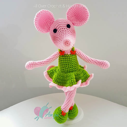 Sweet mouse in a dress amigurumi – Thai pattern