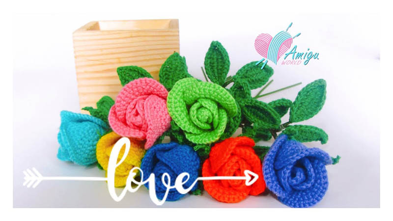 How to crochet a rose amigurumi
