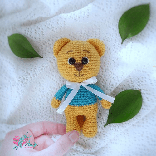 Cute yellow bear amigurumi – Russia Pattern