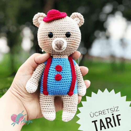 Bear with hat amigurumi – Turkish pattern