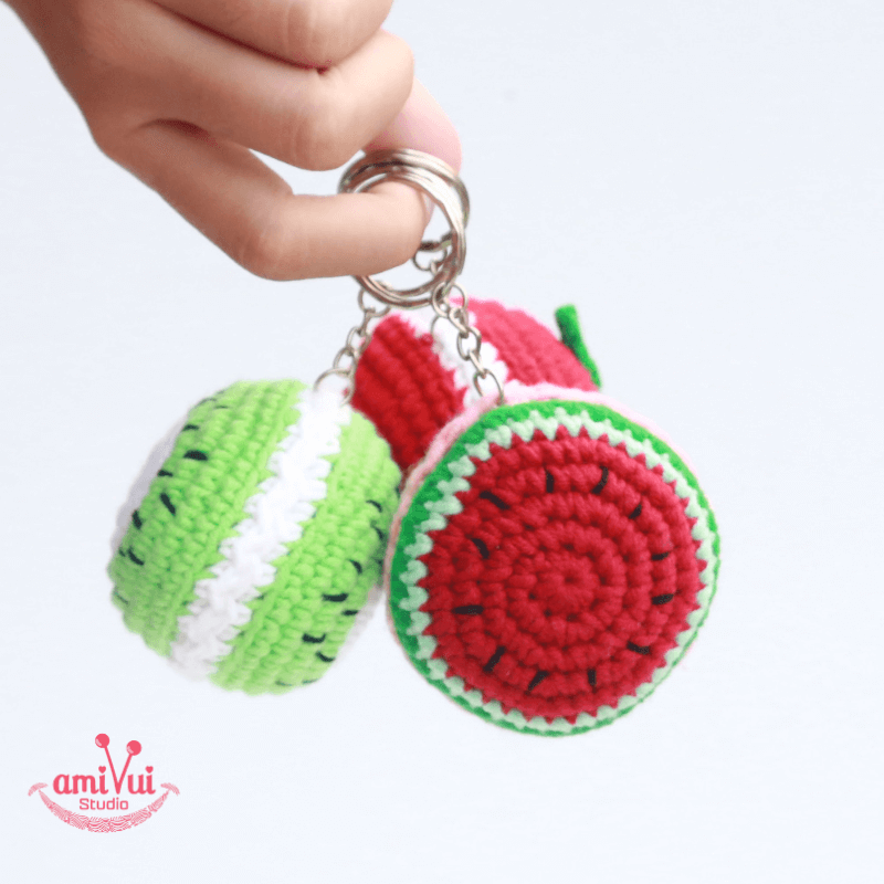 Watermelon Amigurumi Crochet Pattern - Free Tutorial by Amivui Studio