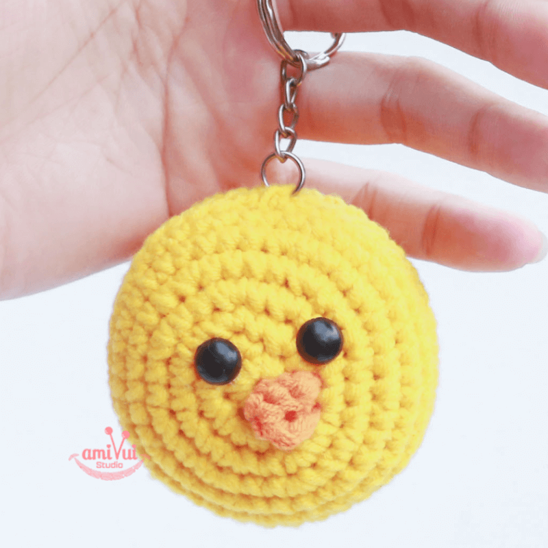 Amigurumi Chicken Keychain Crochet Pattern for Beginners