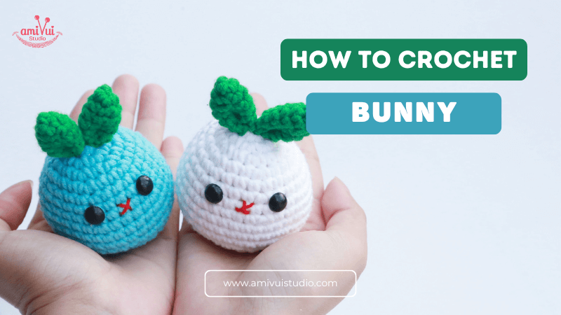 Bunny keychain amigurumi free crochet tutorial