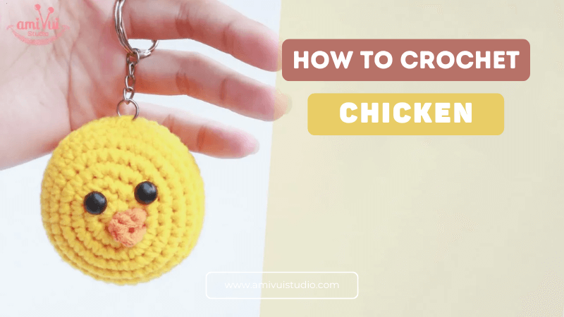 Charming Chicken keychain amigurumi free tutorial