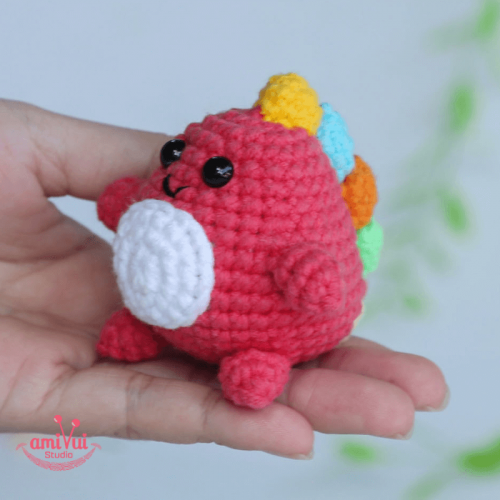 Crochet mini Dinosaur amigurumi free pattern Amivui Studio