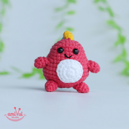 Crochet mini Dinosaur amigurumi free pattern Amivui Studio