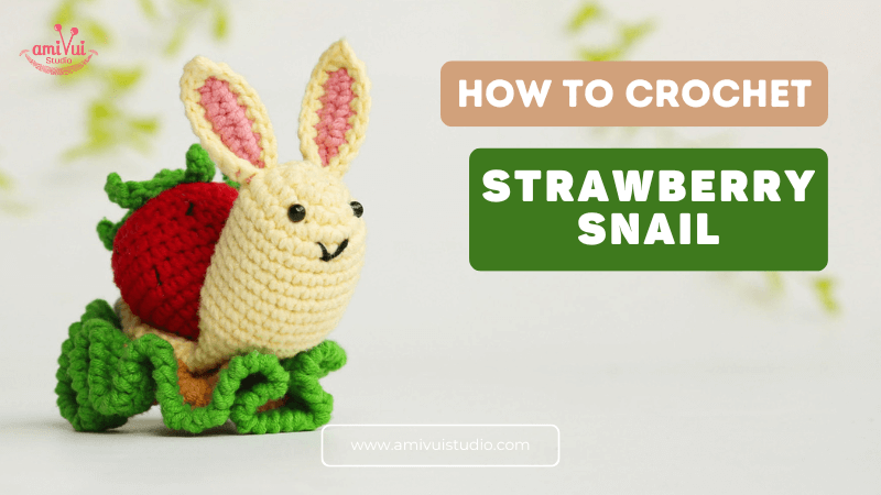 Crochet a Sweet Strawberry Snail Amigurumi Free Tutorial