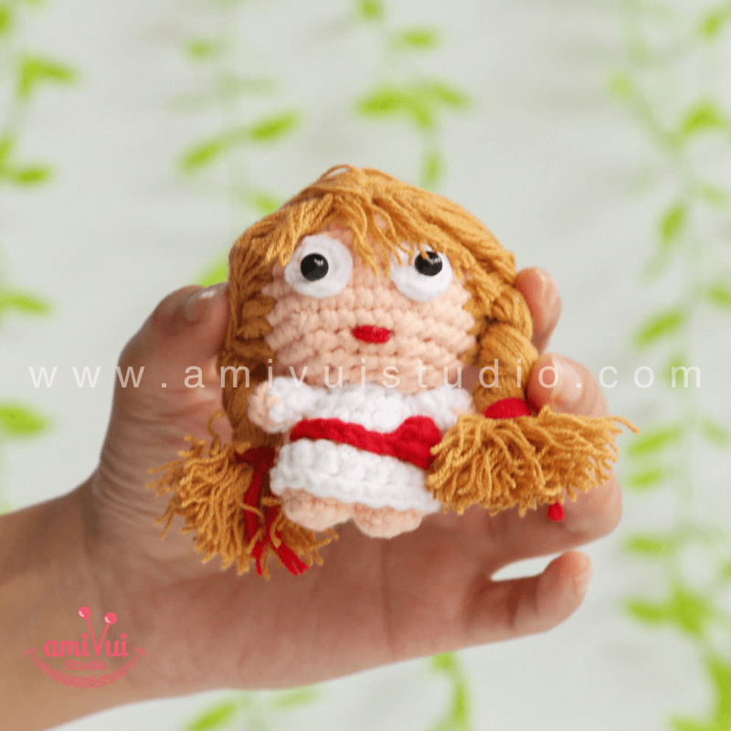 Crochet Annabelle Doll - Free Amigurumi Pattern by AmivuiStudio