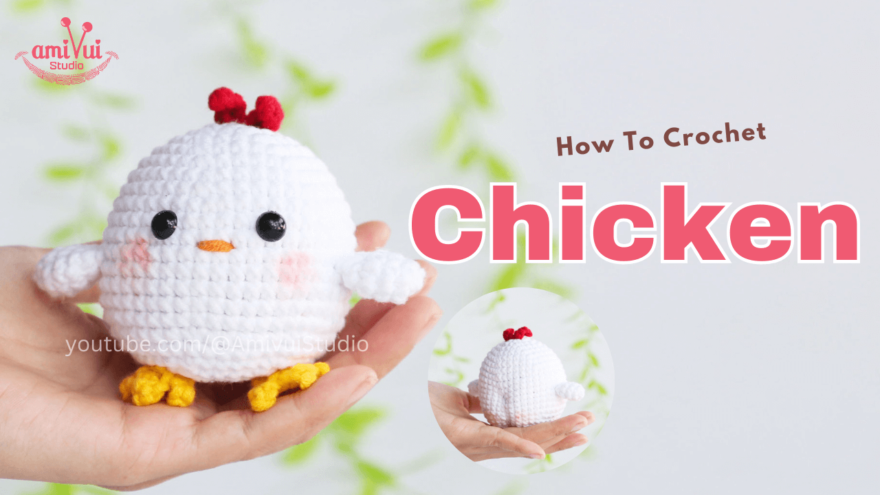 White chicken amigurumi free crochet tutorial