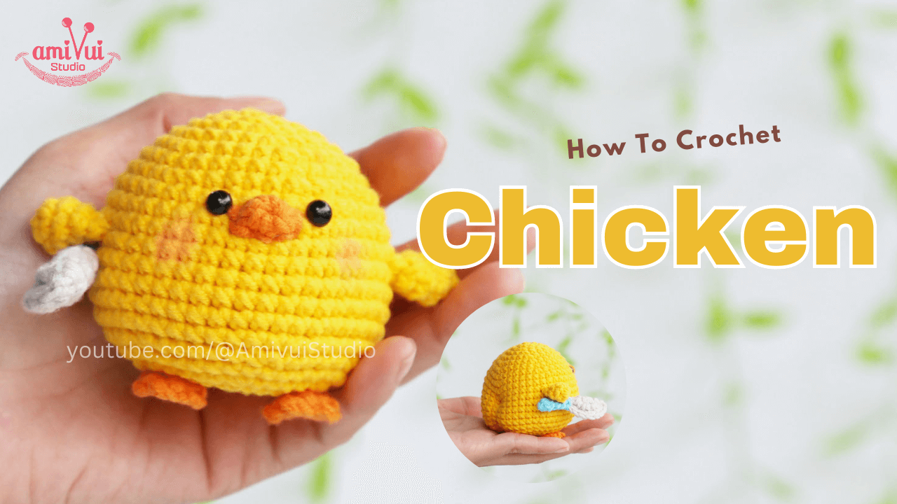 Chicken with knife amigurumi free crochet tutorial