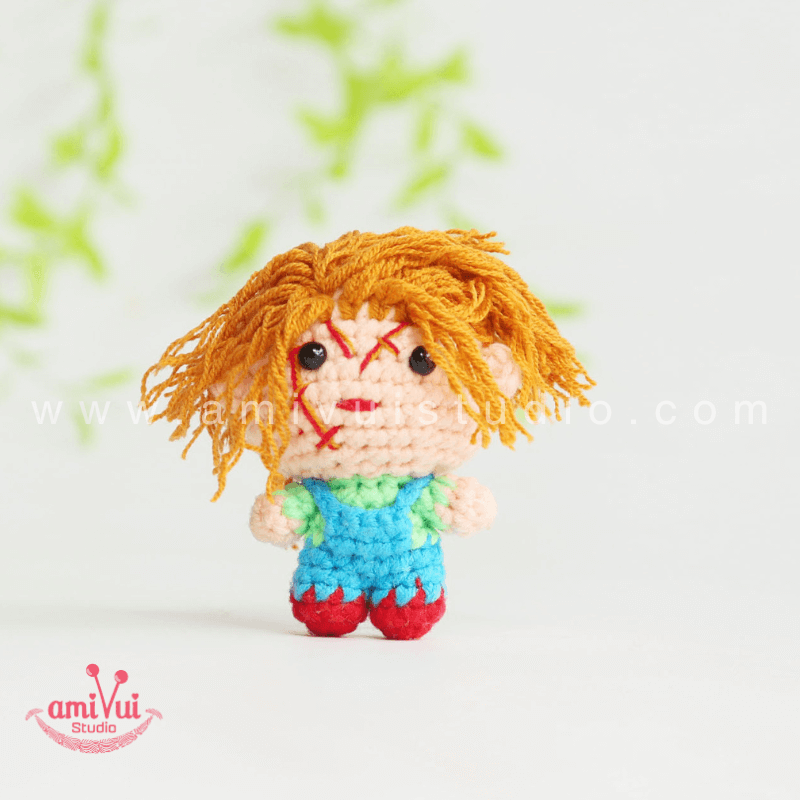 Crochet Chucky Doll - Free Amigurumi Pattern by AmivuiStudio