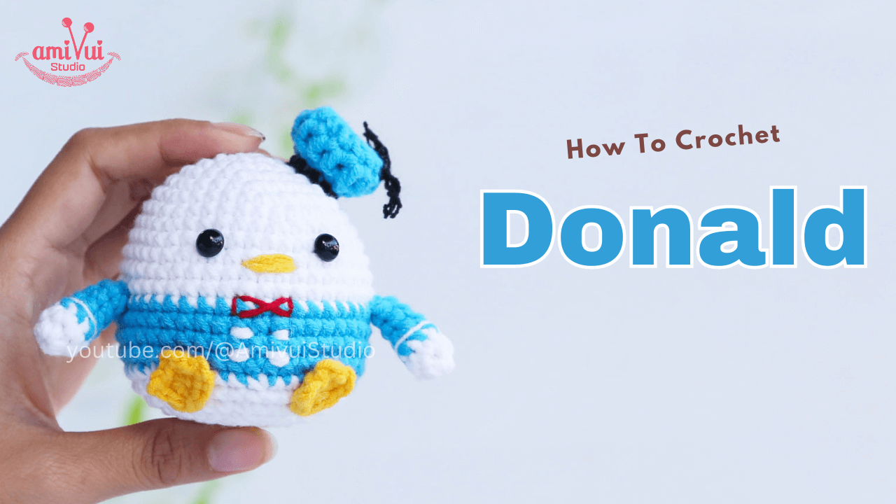 Donald duck amigurumi free crochet tutorial