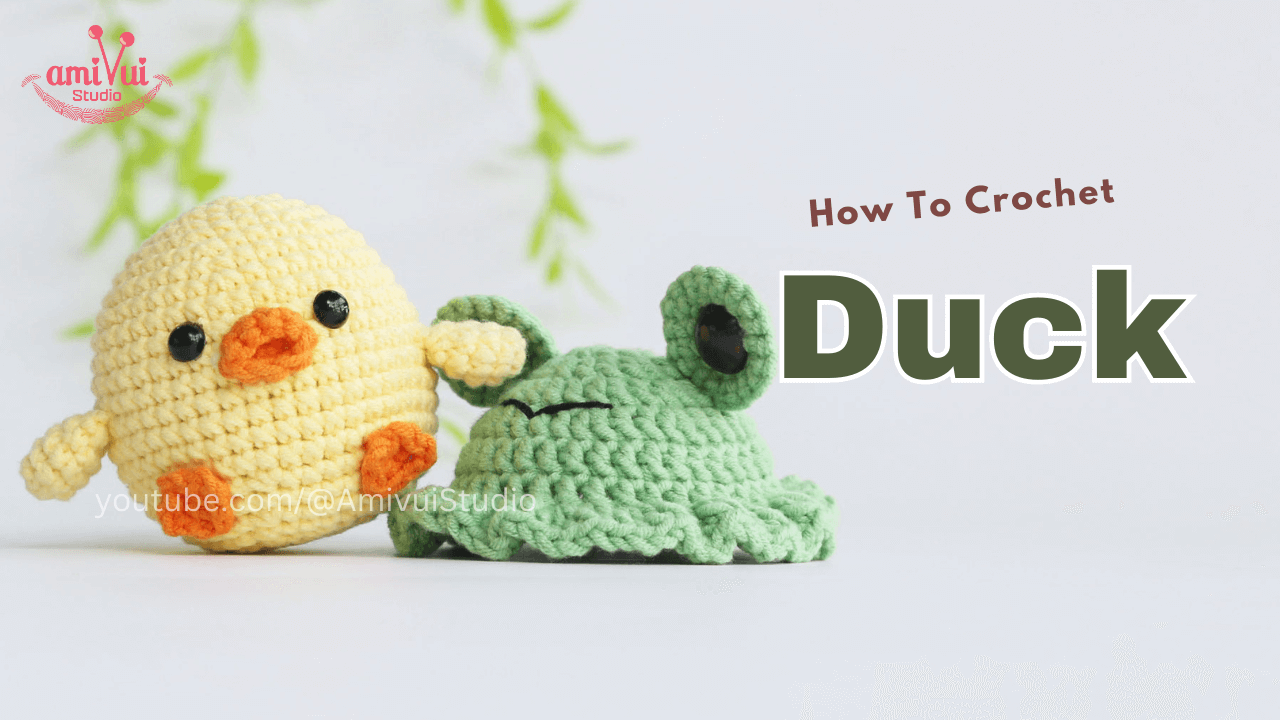 Crochet Duck with Frog hat amigurumi free tutorial