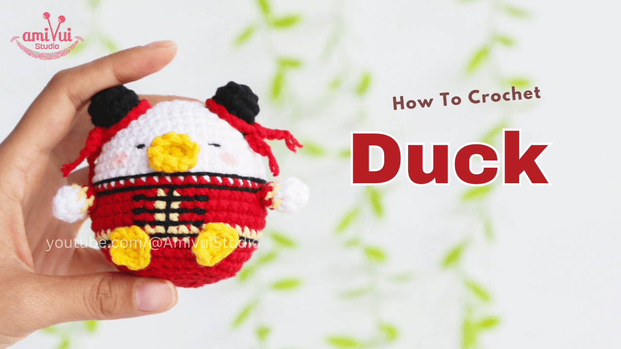 Lucky New Year duck amigurumi free crochet tutorial