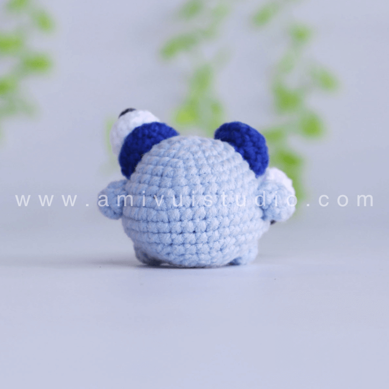 Crochet Monster keychain - Free Amigurumi Pattern by AmivuiStudio