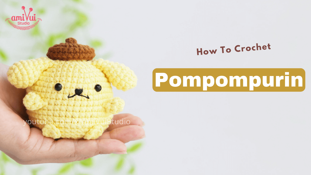 Pompompurin character amigurumi free crochet tutorial