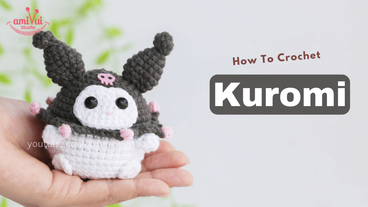 Kuromi character amigurumi free crochet tutorial