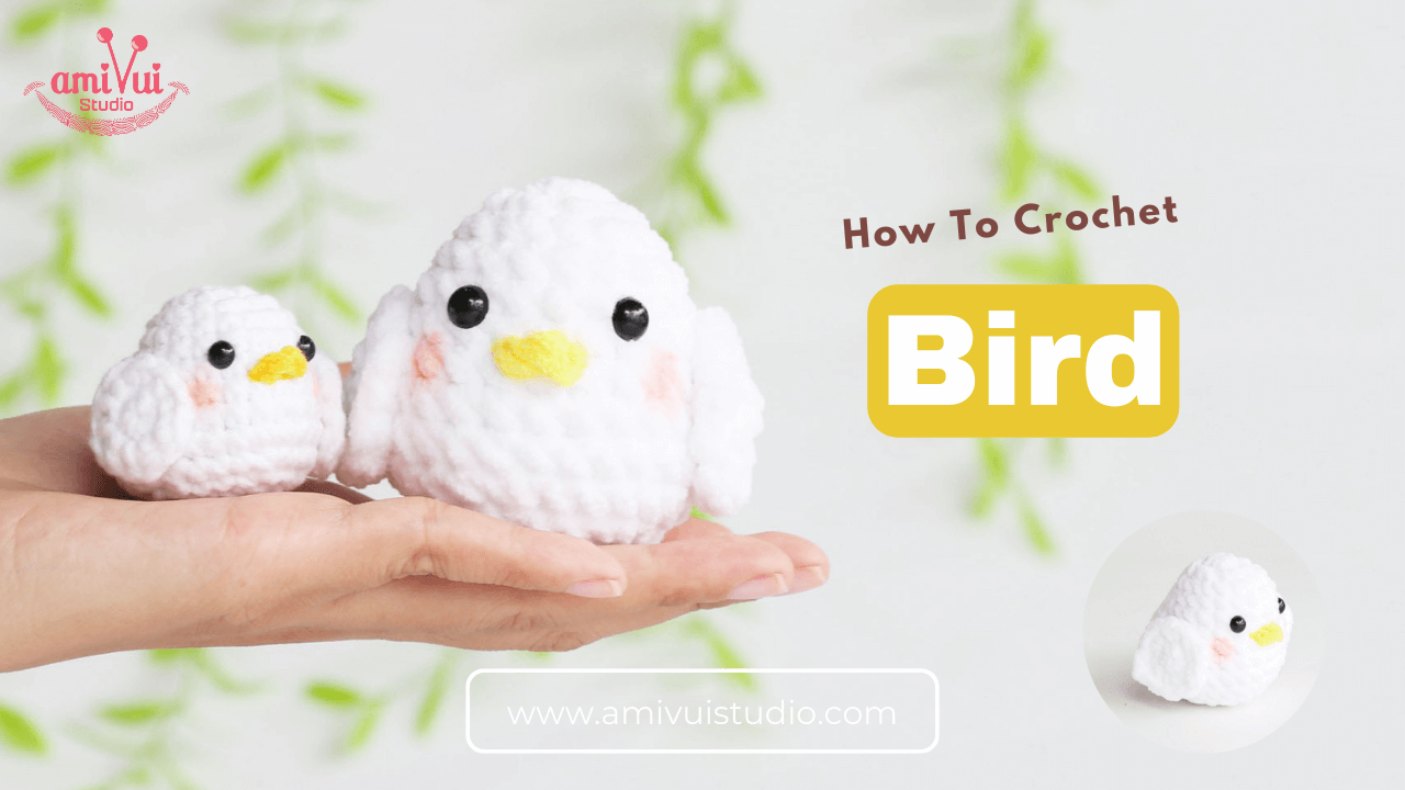 Free amigurumi bird keychain crochet tutorial