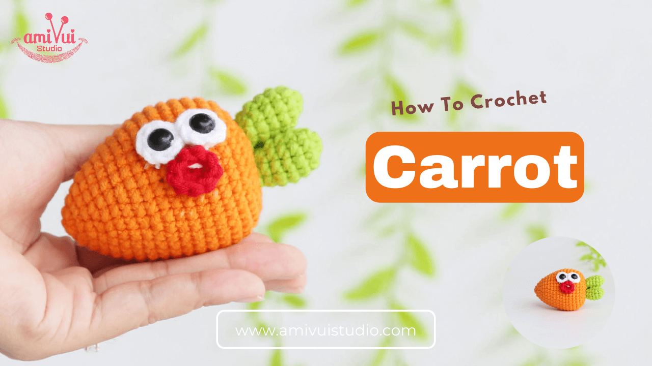 Personified Carrot amigurumi free crochet tutorial