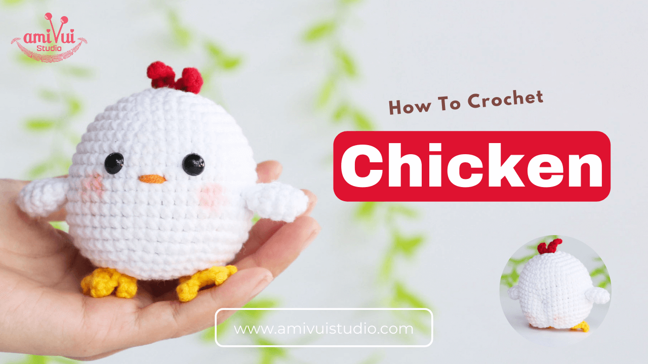 White chicken amigurumi free crochet tutorial