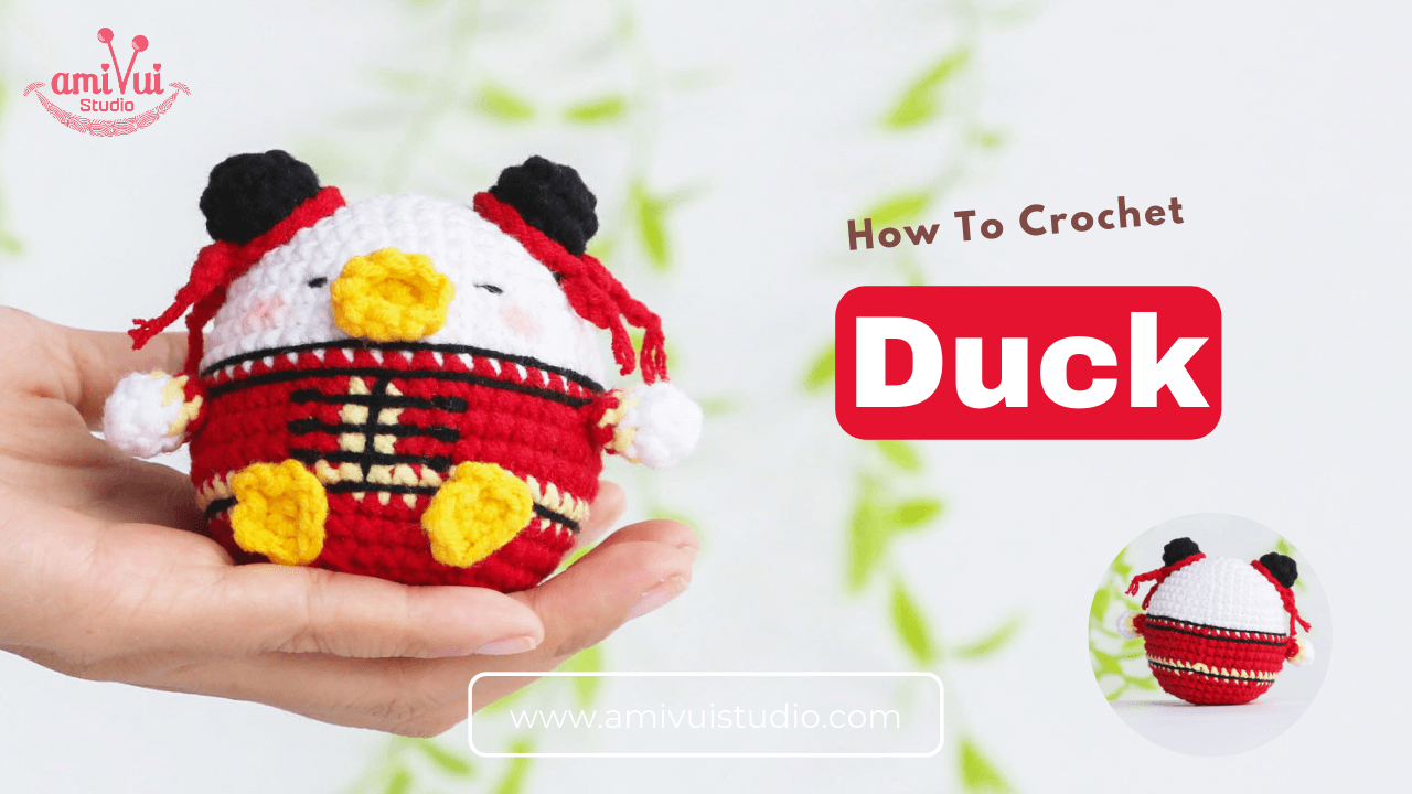 Lucky New Year duck amigurumi free crochet tutorial