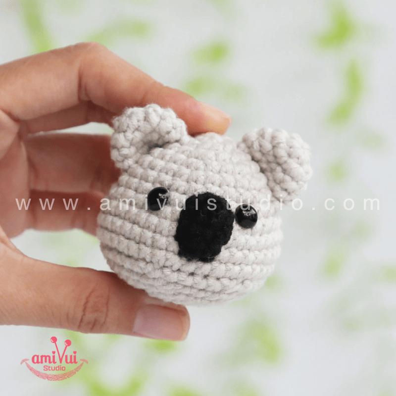 Crochet Koala keychain - Free Amigurumi Pattern by AmivuiStudio