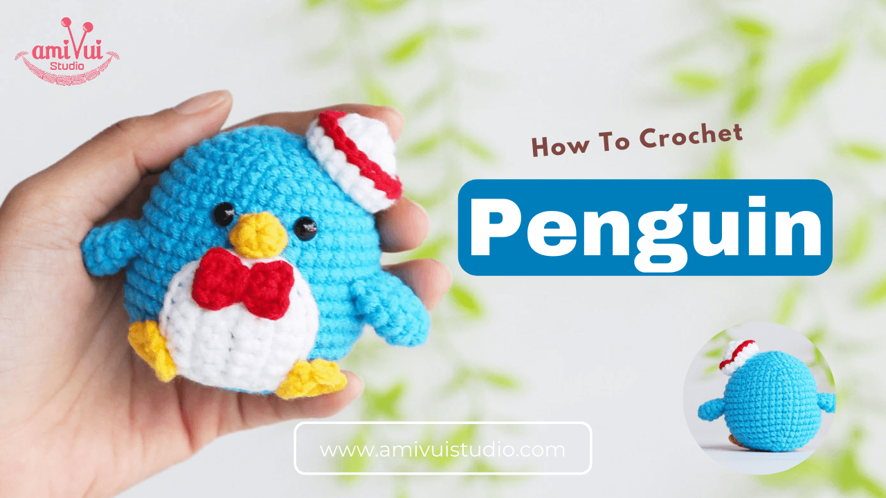 Free amigurumi Penguin keychain crochet tutorial