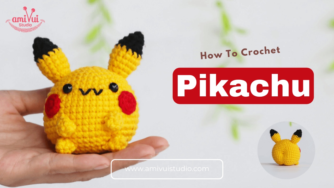 Amigurumi chubby Pikachu free crochet tutorial