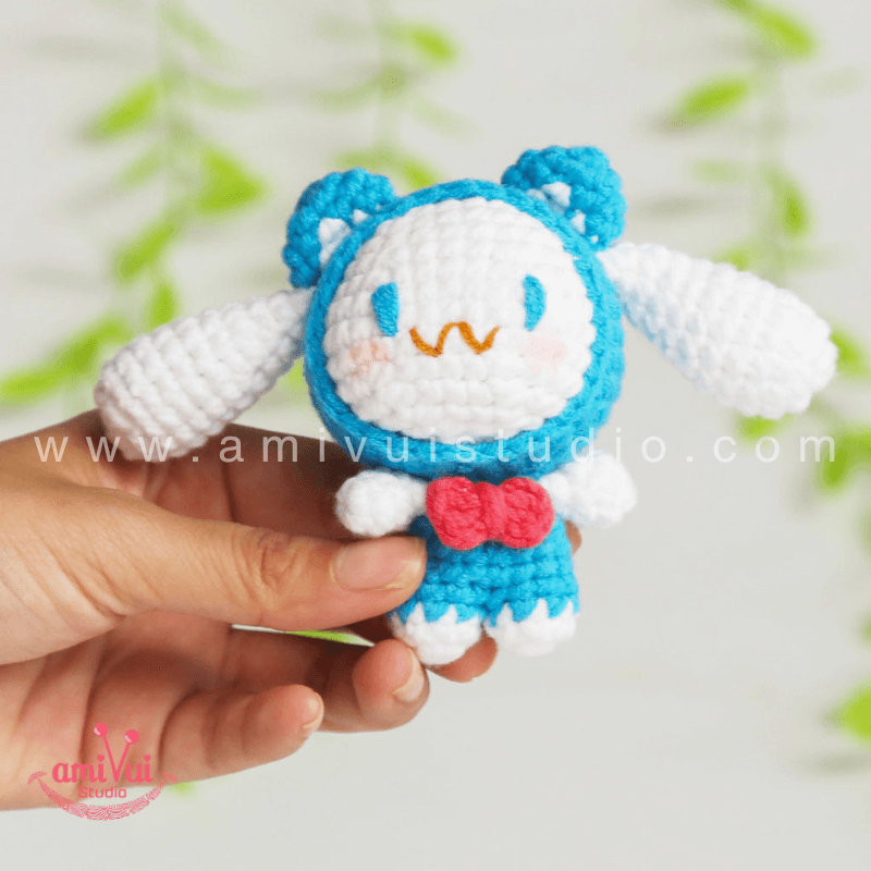 Hướng dẫn cách làm nhân vật Sanrio Cinnamoroll bằng len - Chart móc miễn phí Amivui Studio