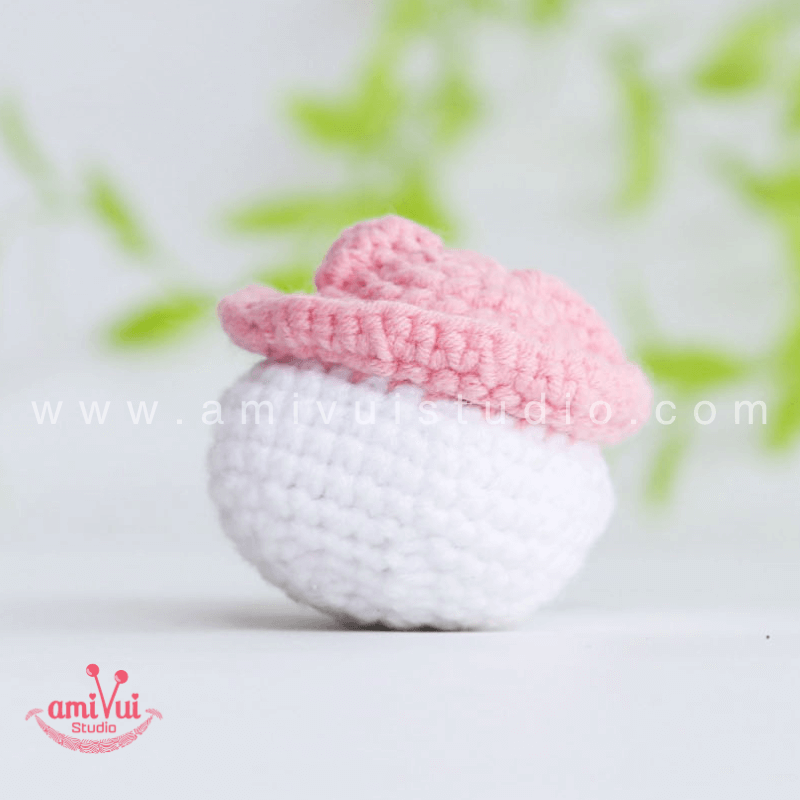 Crochet Chicken with Pig hat keychain - Free Amigurumi Pattern by AmivuiStudio