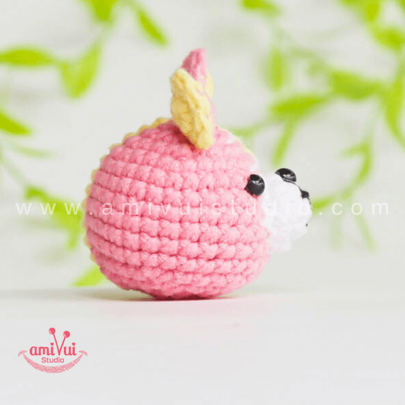 Crochet Tiny Colorful Bear keychain - Free Amigurumi Pattern by AmivuiStudio