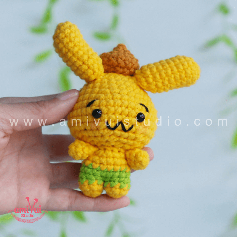 Hướng dẫn cách làm nhân vật Pompompurin bằng len - Chart móc miễn phí Amivui Studio