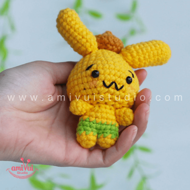 Hướng dẫn cách làm nhân vật Pompompurin bằng len - Chart móc miễn phí Amivui Studio