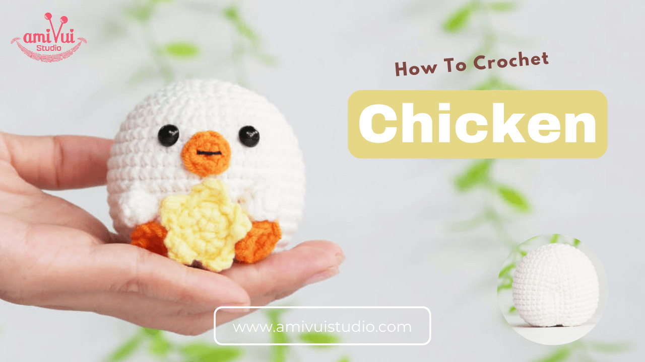 Chubby chicken hugging a star free crochet amiguurmi tutorial