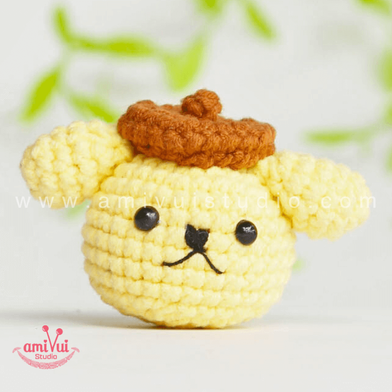 Crochet Pompompurin keychain - Free Amigurumi Pattern by AmivuiStudio