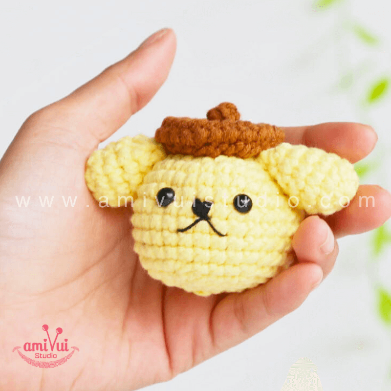 Crochet Pompompurin keychain - Free Amigurumi Pattern by AmivuiStudio