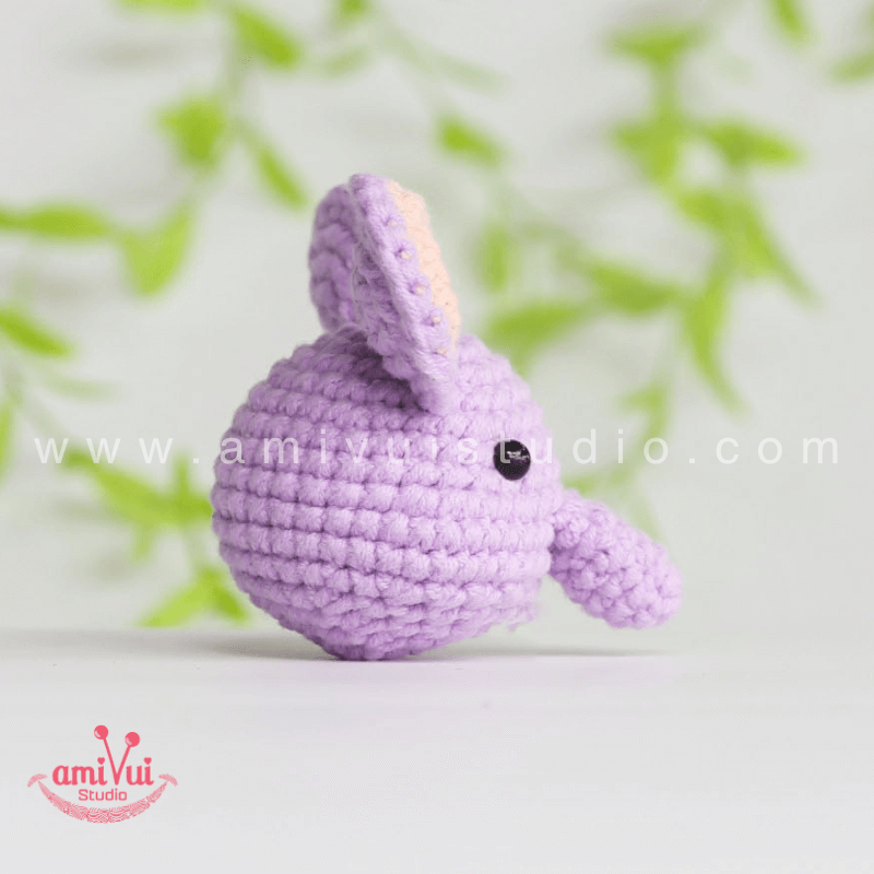 Crochet Elephant keychain - Free Amigurumi Pattern by AmivuiStudio